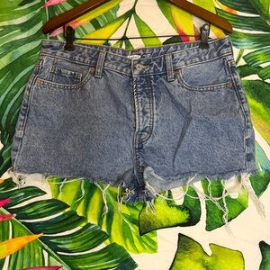 Old Navy 12 OG High Rise Shortie Blue Button Fly Casual Concert Summer Shorts
